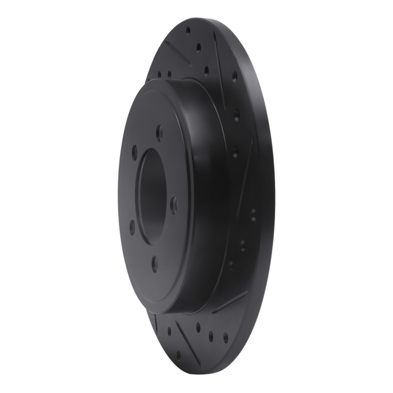 Ford Explorer Brake Rotor (1) - Rear Right - R1 Concepts - Drilled & Slotted - Black - `02-`10